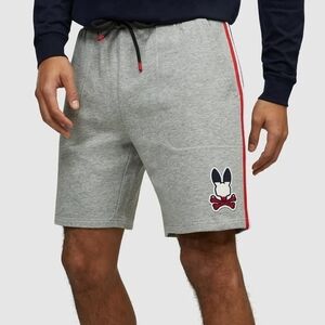 3/$25 Psycho Bunny Gray Casual Sweat Shorts Logo Mens S Small